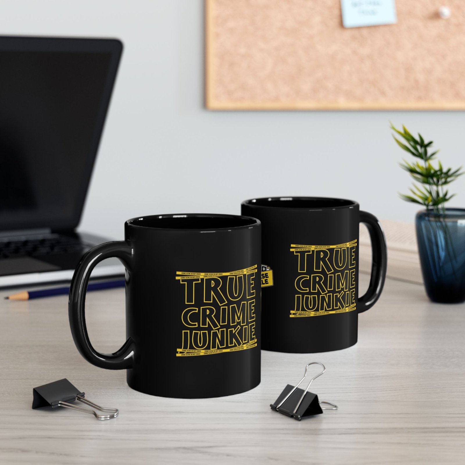 True Crime Junkie Black Mug - 11oz/15oz Case File - Coffee Cup - Image 2