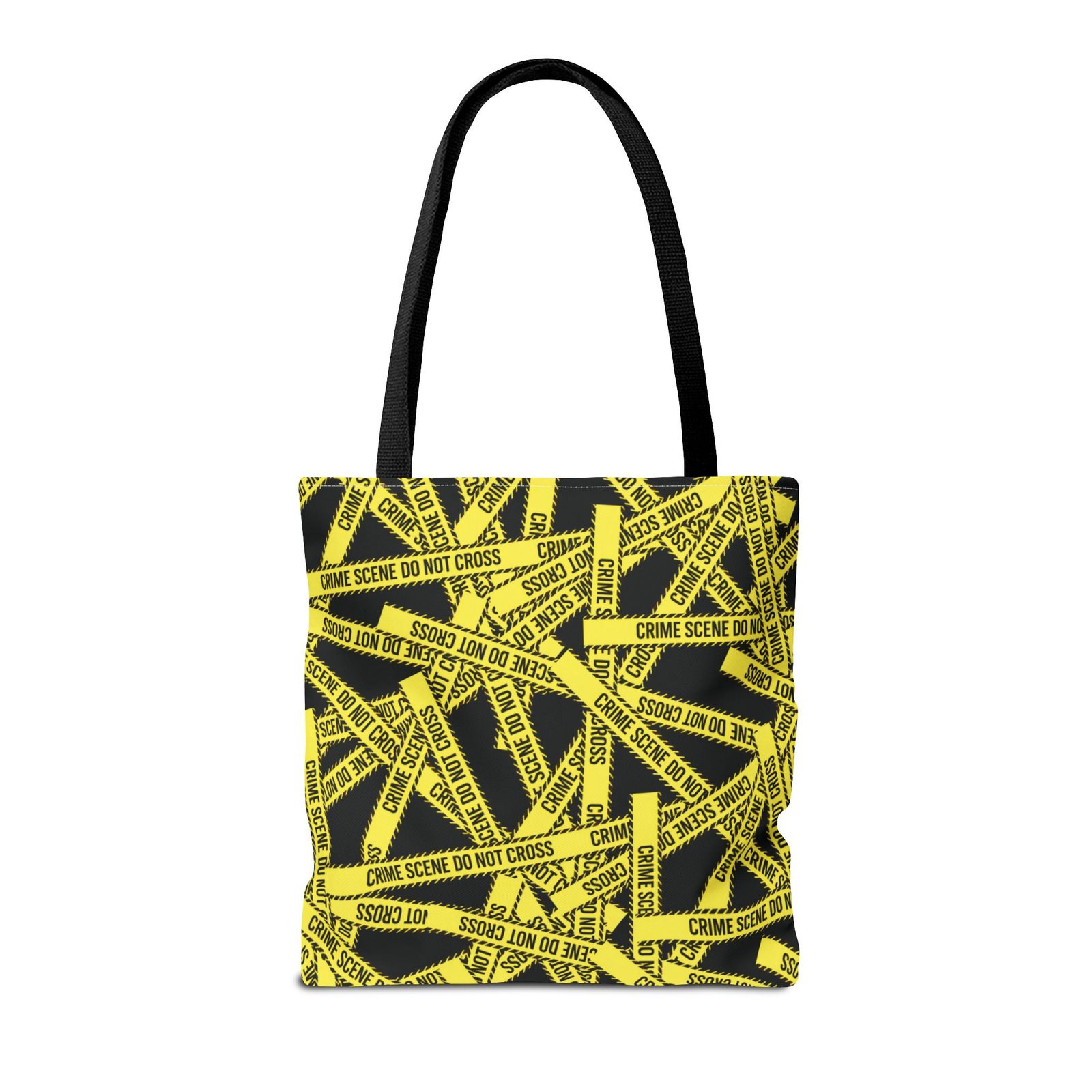 Tote Bag - Yellow on Black - 'Crime Scene' and 'Do Not Cross' on True Crime Scene Tape Pattern - Image 8