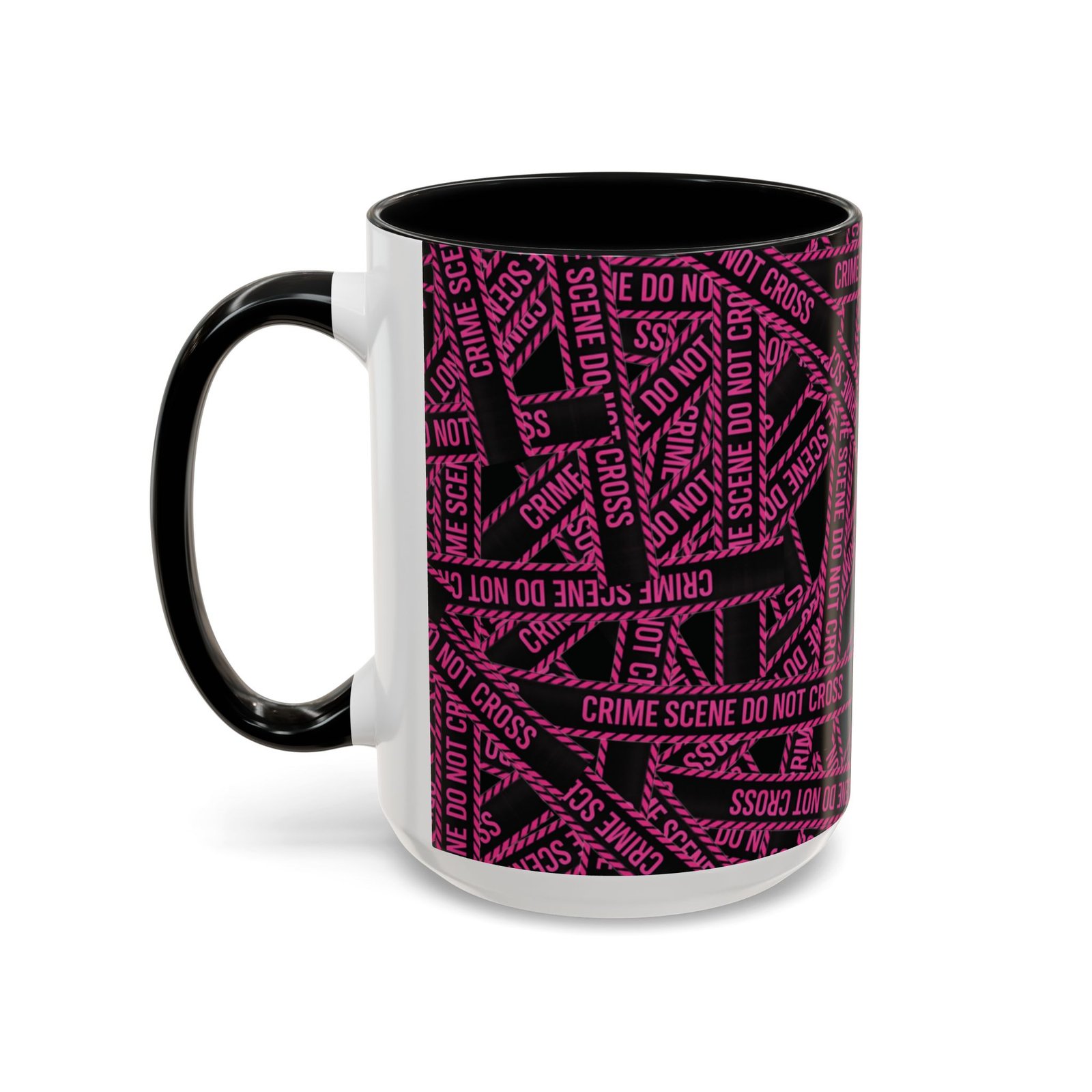 True 'Crime Scene' Tape Pattern - 'Do Not Cross' - Coffee Mug Funny - Coffee Cup (11/15oz) - Image 7