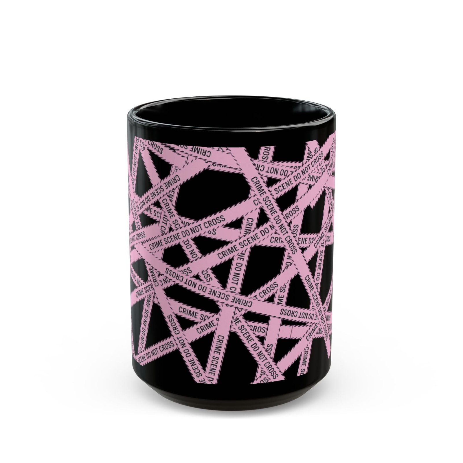 True Crime Scene Tape Black Mug - Light Pink - 11oz/15oz Case File - Coffee Cup - Image 6