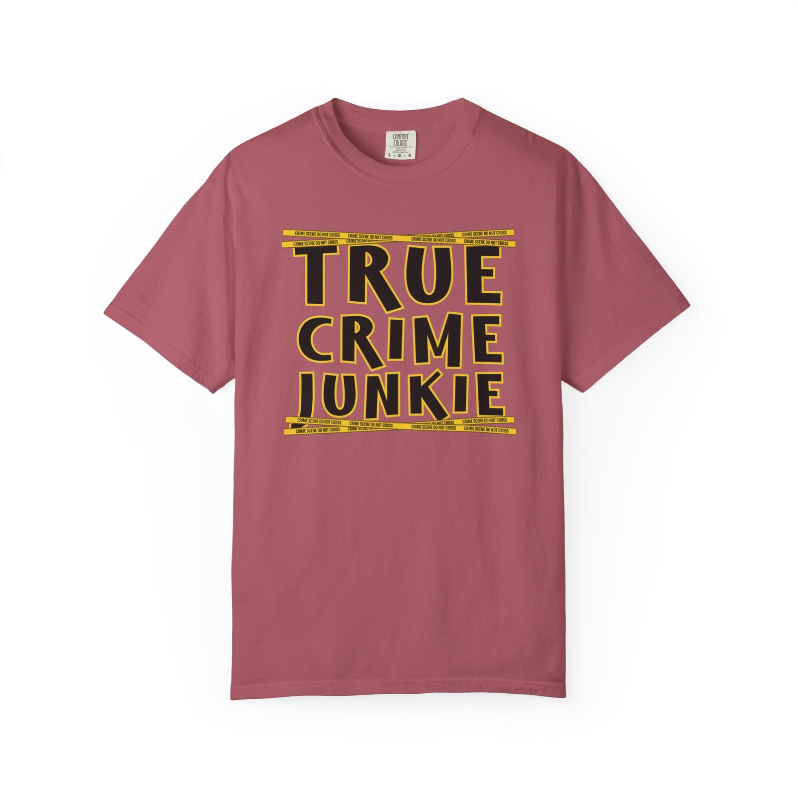 True Crime Junkie Tee - Crime Scene Tape T-Shirt - Comfort Colors 1717 - Outlaw Babes - Image 8