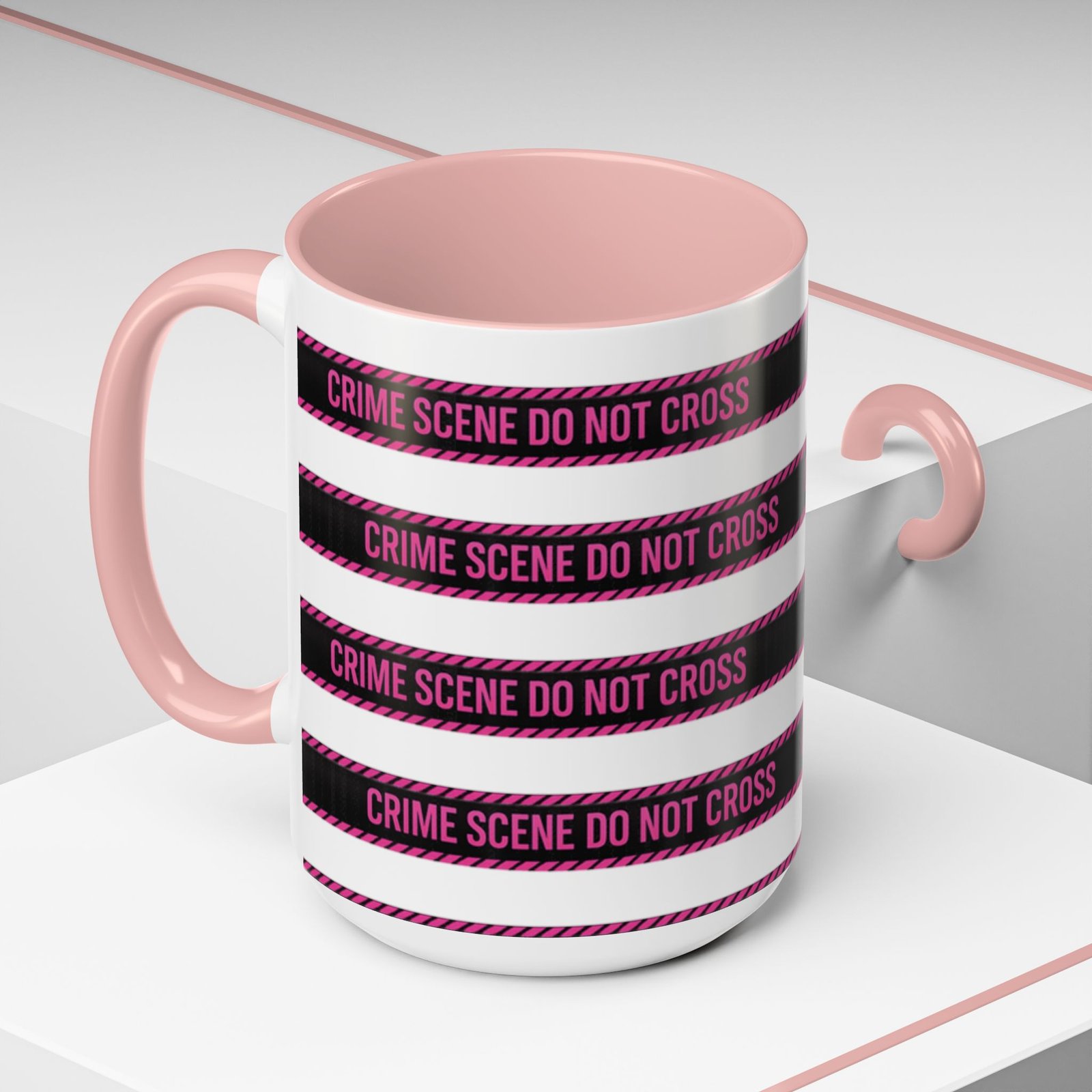 True 'Crime Scene' Tape - 'Do Not Cross' - Coffee Mug Funny - Coffee Cup (11/15oz) - Image 2
