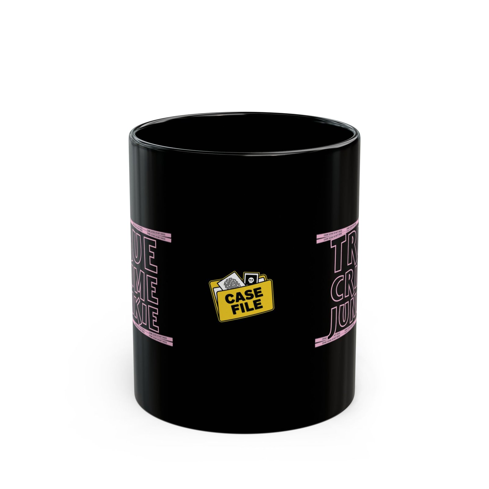 True Crime Junkie Black Mug - 11oz/15oz Case File - Coffee Cup - Image 3
