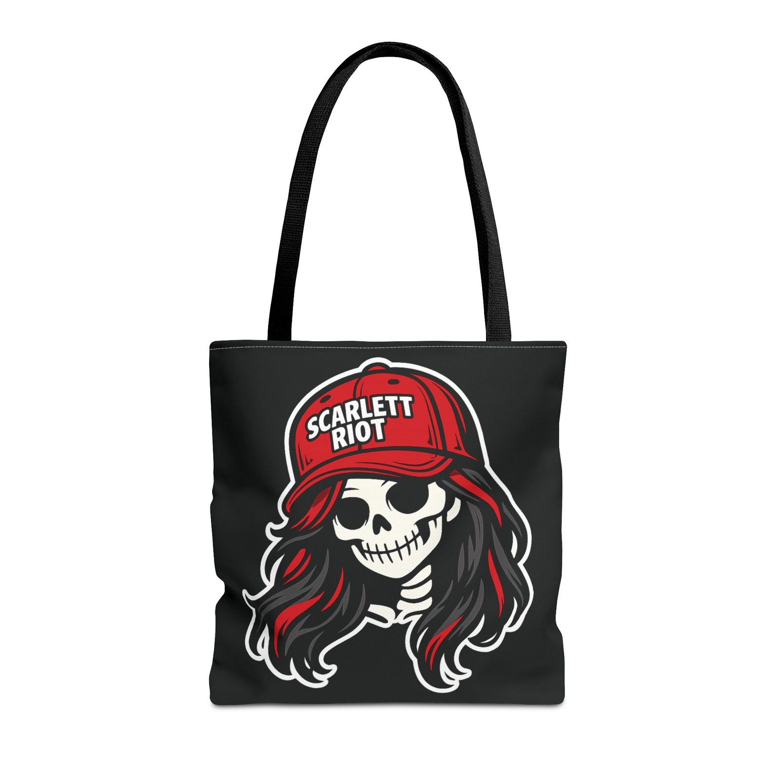 Tote Bag - Scarlett Riot - Skeleton Doll Wearing a Ball Cap - Collectible