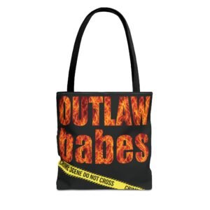 Tote Bag - OUTLAW babes - Flame Text - 'Crime Scene' - True Crime Scene Tape