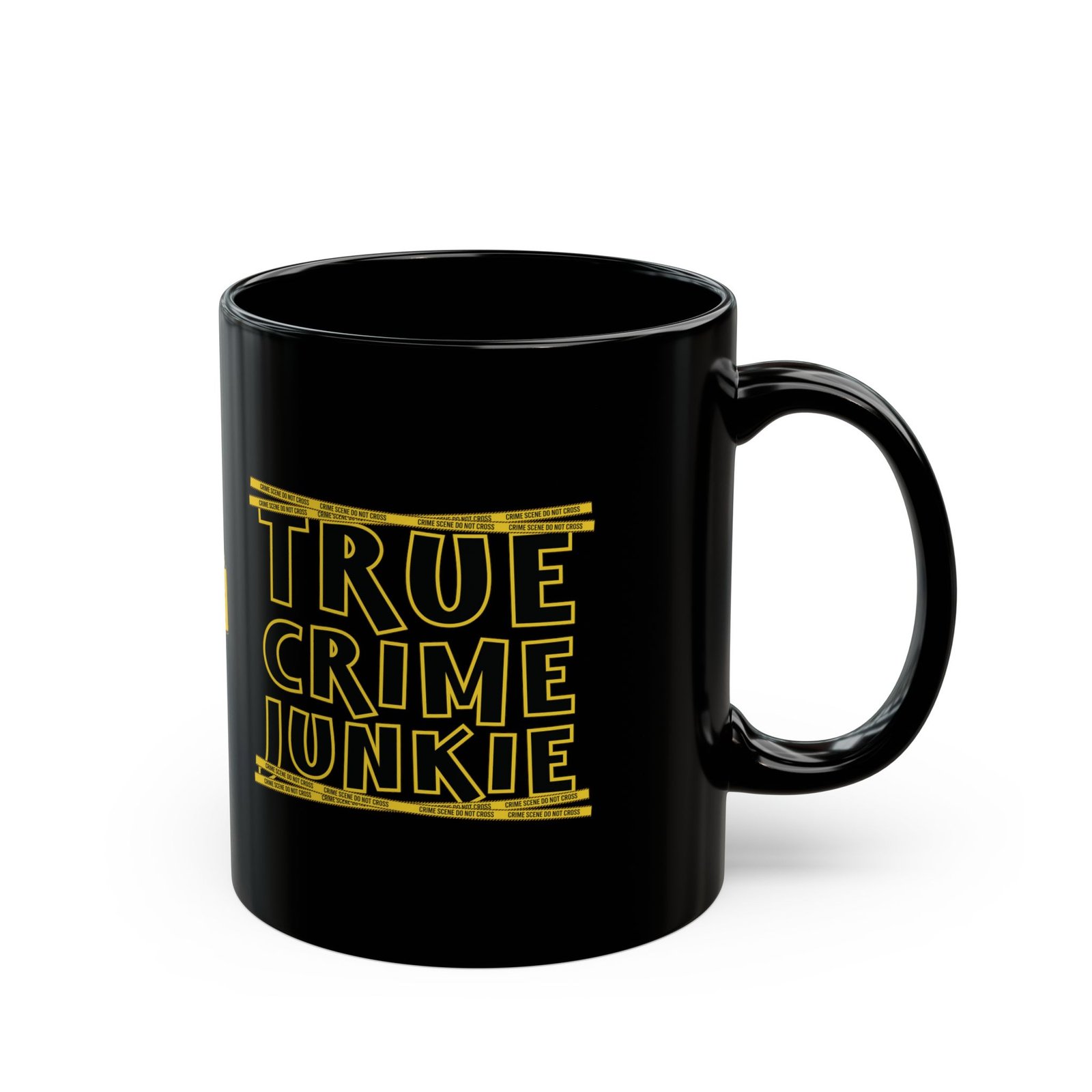 True Crime Junkie Black Mug - 11oz/15oz Case File - Coffee Cup