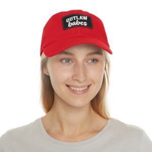 Outlaw Babes Leather Patch Dad Hat – Vintage Western Baseball Cap - Choice of Colors