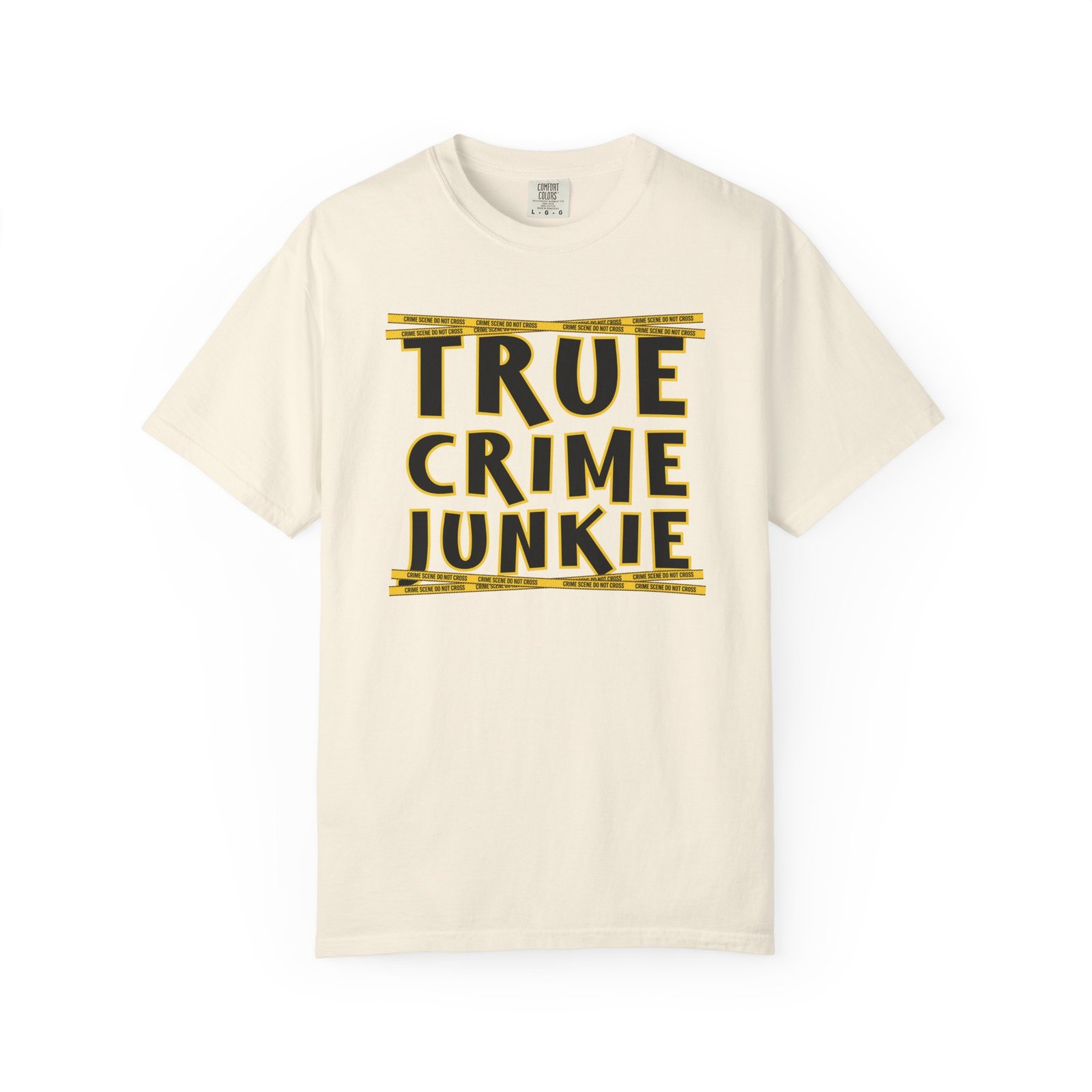 True Crime Junkie Tee - Crime Scene Tape T-Shirt - Comfort Colors 1717 - Outlaw Babes - Image 10