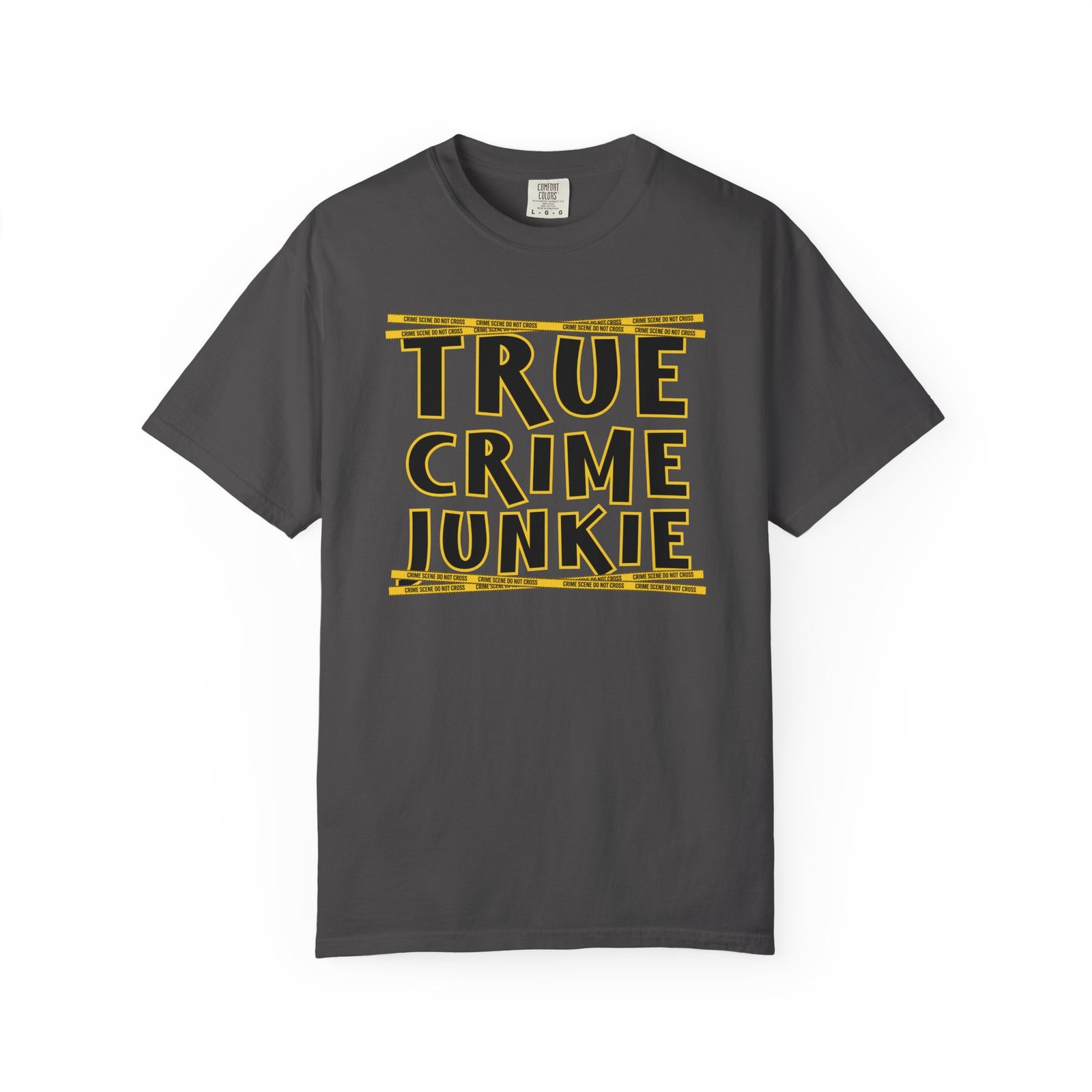 True Crime Junkie Tee - Crime Scene Tape T-Shirt - Comfort Colors 1717 - Outlaw Babes - Image 12