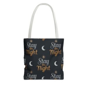 Biker Chick Overnight Tote Bag - Stay the Night Stars and Moon Pattern