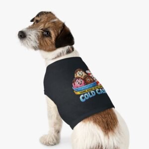 Pet Tank Top - True Crime Puns - Cold Case Ice Cream - Dog Shirt - Outlaw Babes