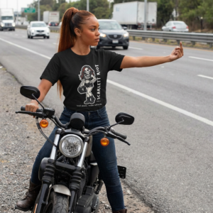 Scarlett Riot #001 - Motorcycle T-Shirt - loud pipes. louder attitude - Skeleton Doll - Collectible Edition