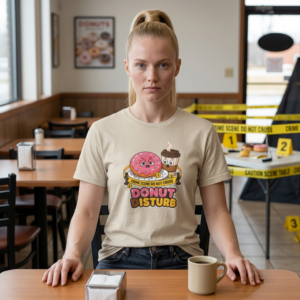 True Crime Scene Pun T-Shirt - Donut Disturb - Sprinkles - Choice of Colors - Outlaw Babes