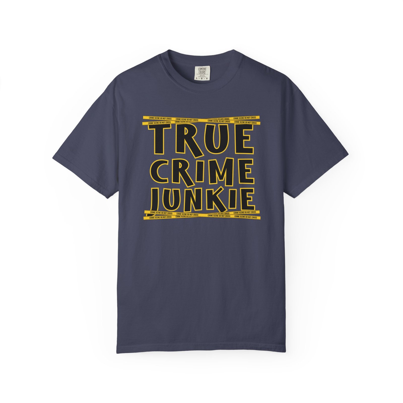 True Crime Junkie Tee - Crime Scene Tape T-Shirt - Comfort Colors 1717 - Outlaw Babes - Image 15