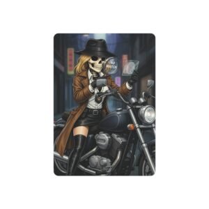 Metal Art Sign - Skeleton Femme Fatale Detective Roxy Deadlock - Outlaw Babes - No Match