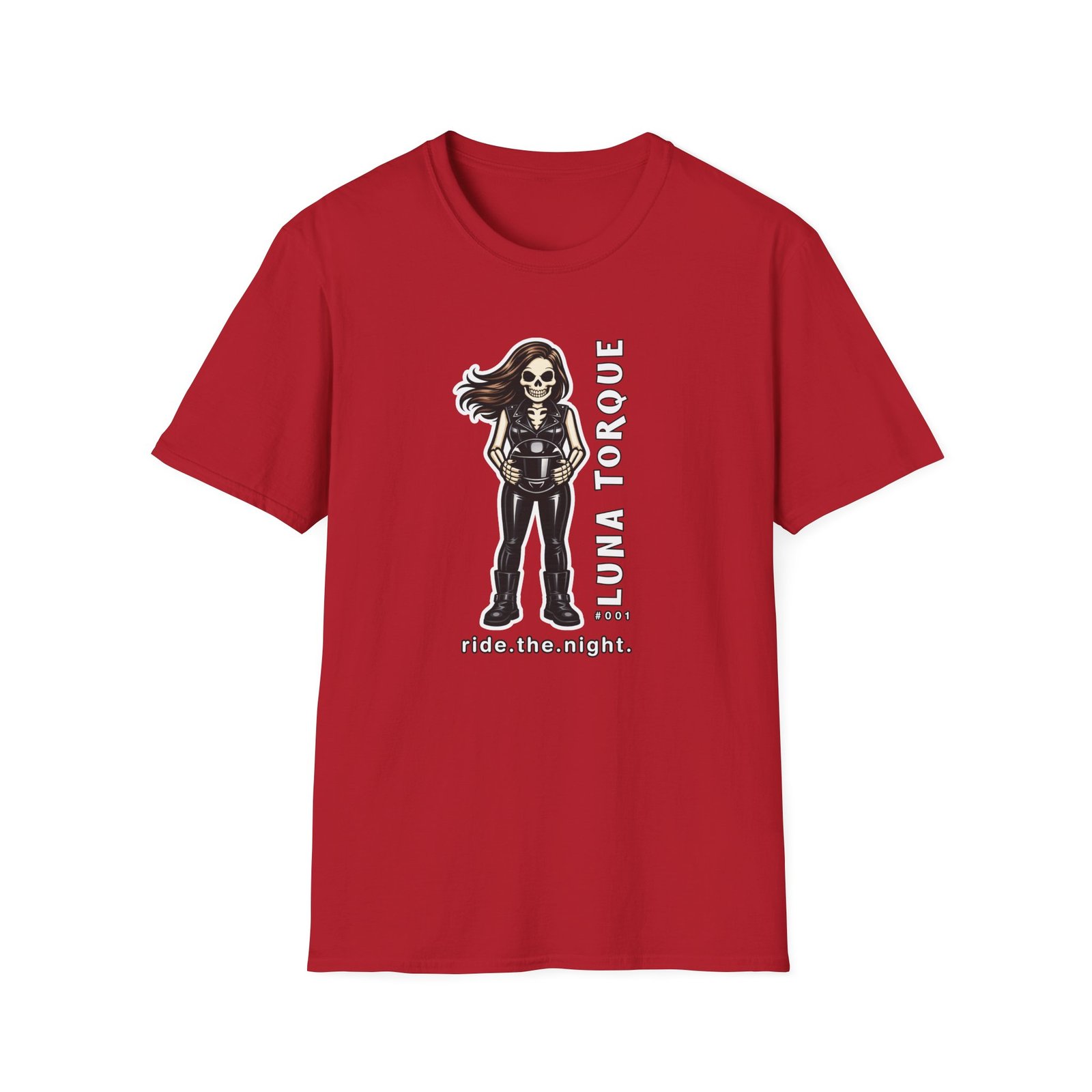 Luna Torque #001 - Collectible - ride.the.night. - Motorcycle T-Shirt - Skeleton Doll - Outlaw Babes Ride Tee - Image 4