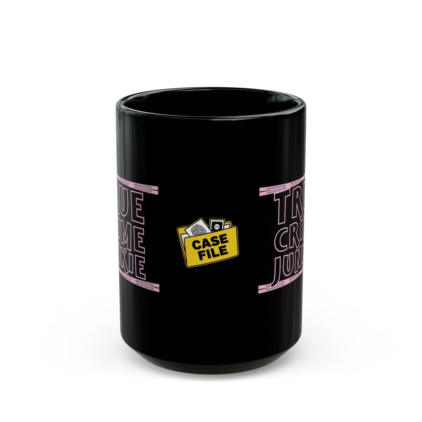 True Crime Junkie Black Mug - 11oz/15oz Case File - Coffee Cup - Image 6