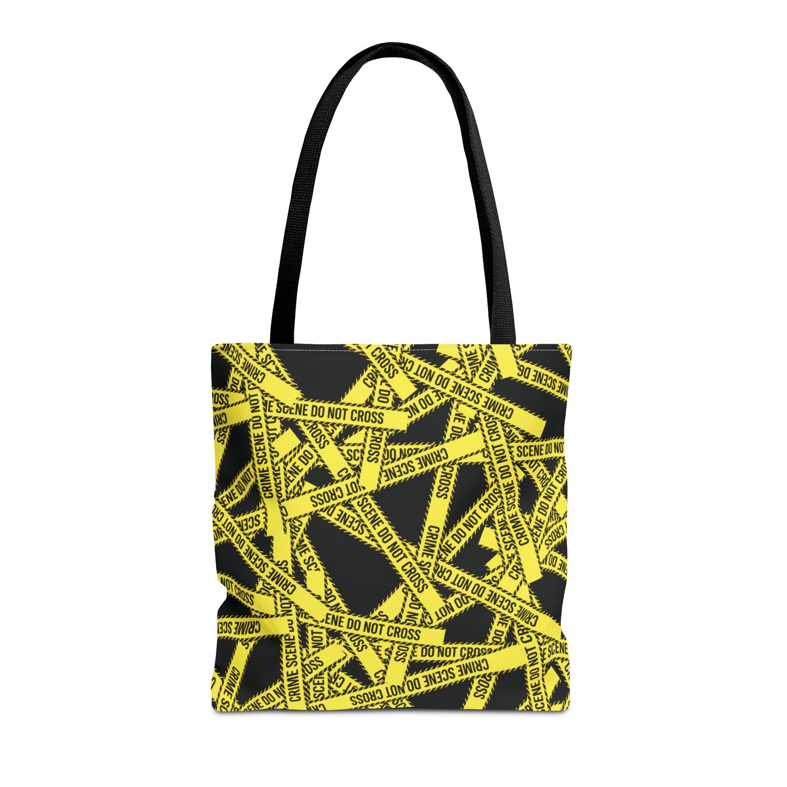 Tote Bag - Yellow on Black - 'Crime Scene' and 'Do Not Cross' on True Crime Scene Tape Pattern - Image 6