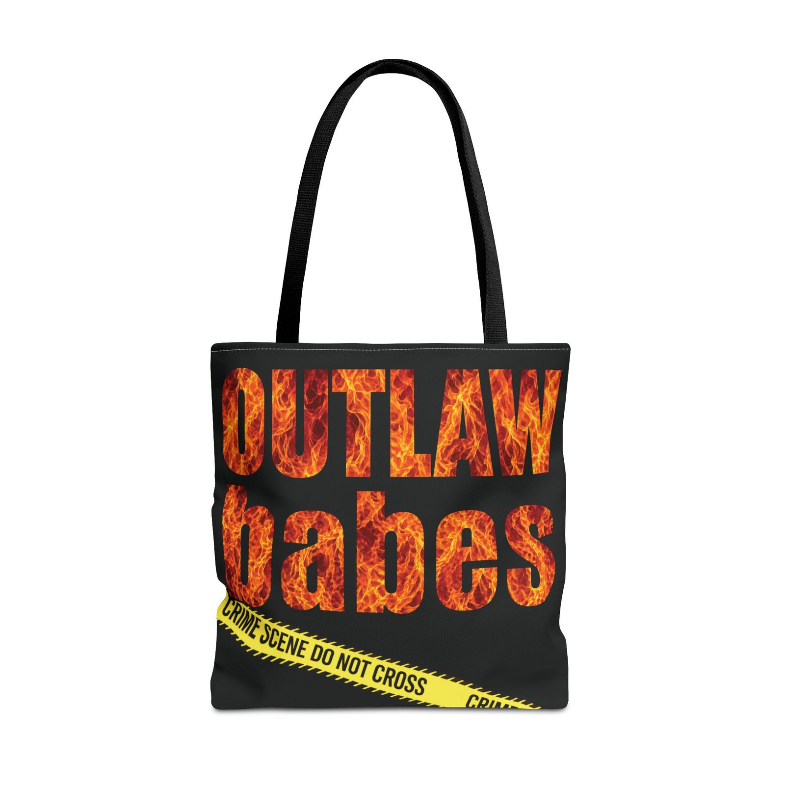 Tote Bag - OUTLAW babes - Flame Text - 'Crime Scene' - True Crime Scene Tape - Image 9