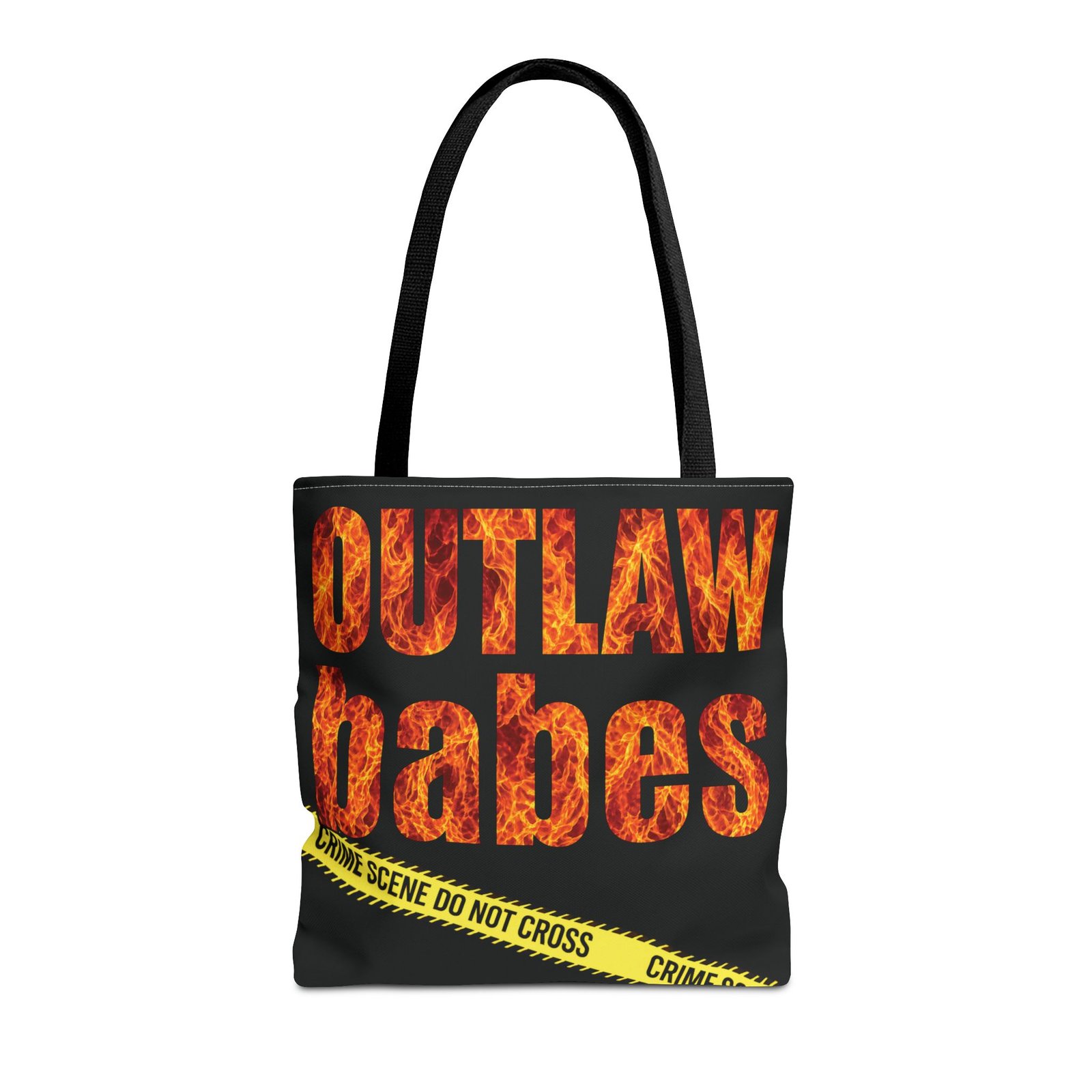 Tote Bag - OUTLAW babes - Flame Text - 'Crime Scene' - True Crime Scene Tape - Image 6