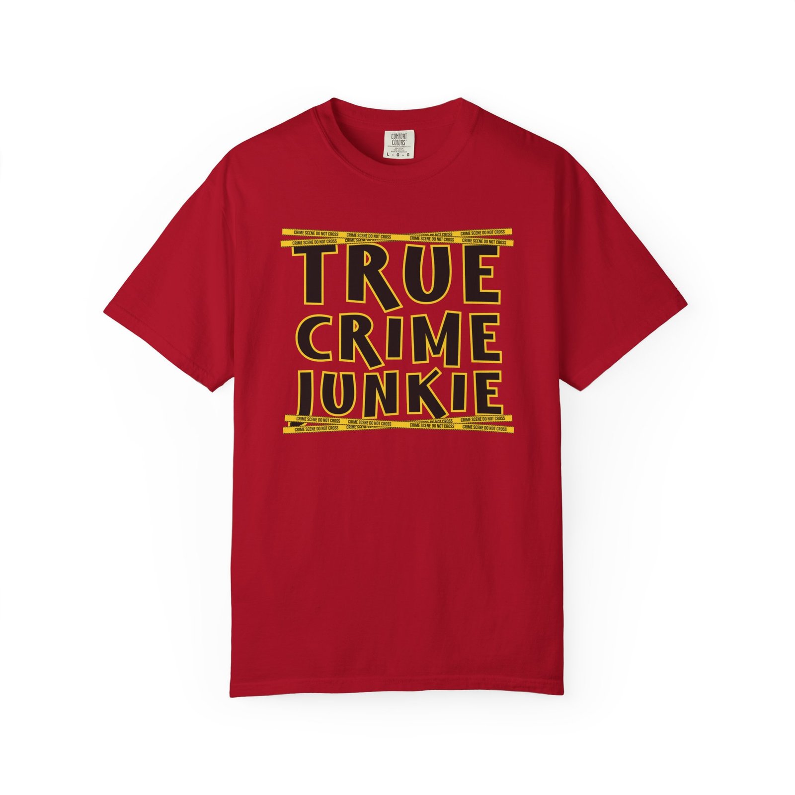 True Crime Junkie Tee - Crime Scene Tape T-Shirt - Comfort Colors 1717 - Outlaw Babes - Image 16