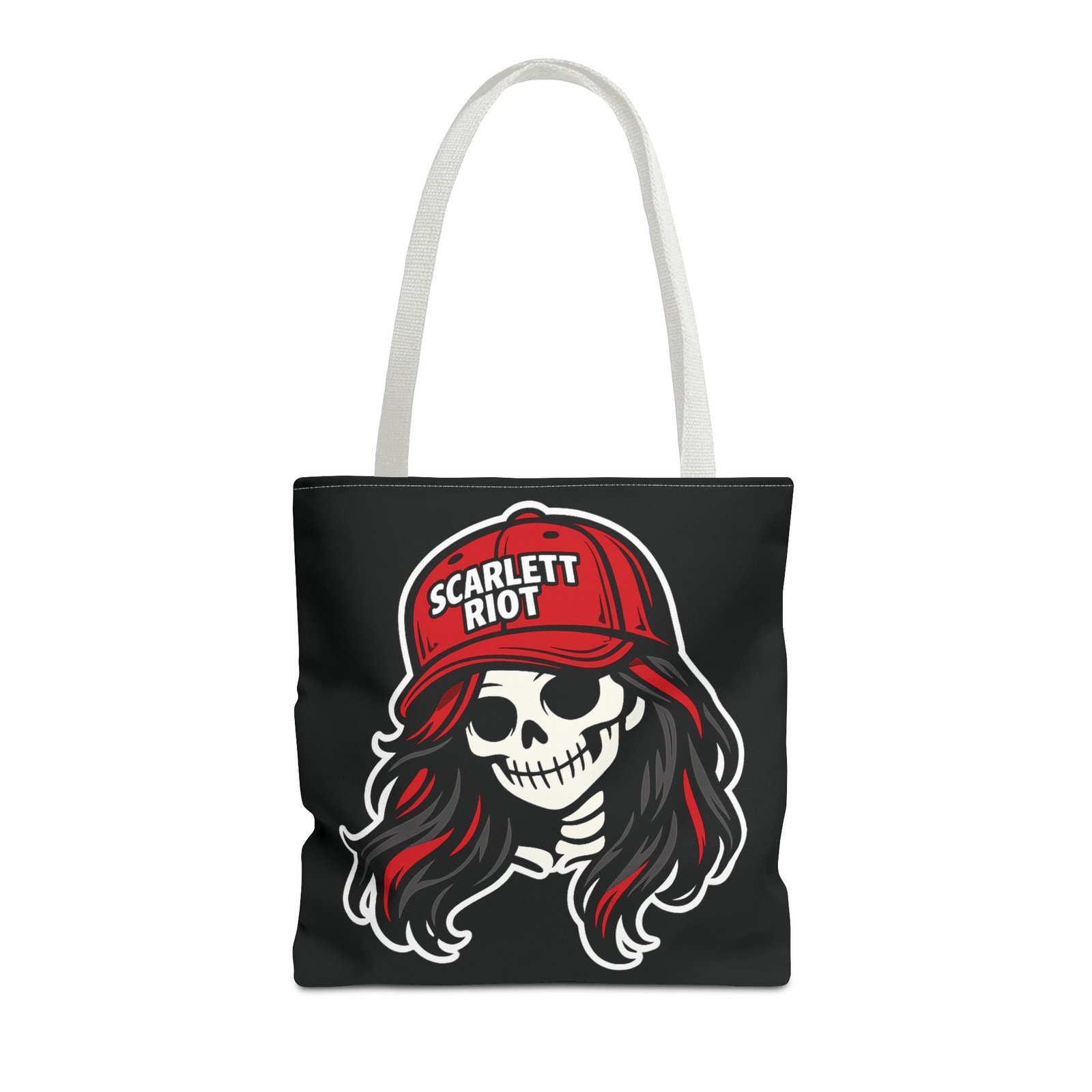 Tote Bag - Scarlett Riot - Skeleton Doll Wearing a Ball Cap - Collectible - Image 10