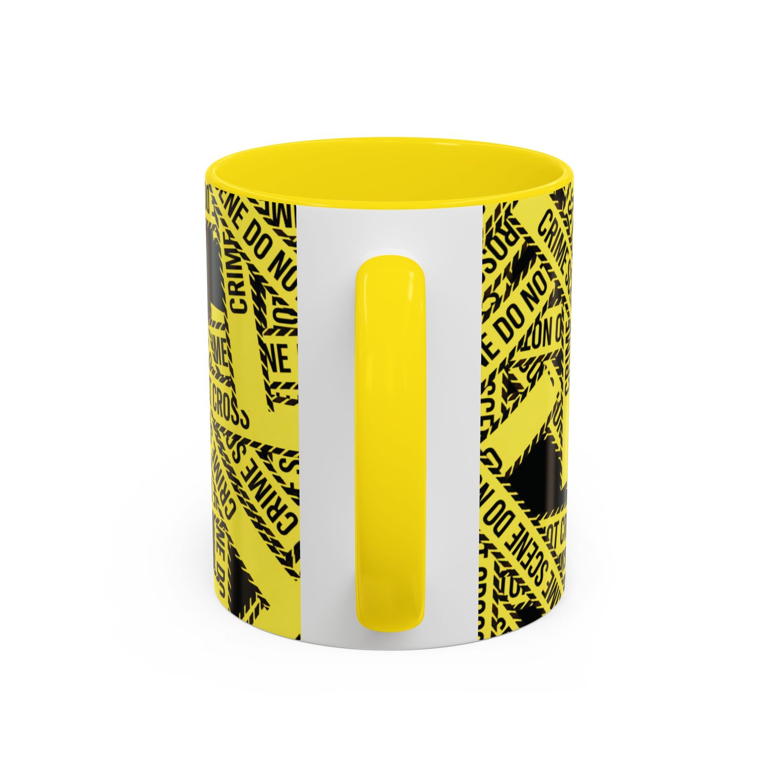 True 'Crime Scene' Tape Pattern - 'Do Not Cross' - Black Yellow - Coffee Mug Funny - Coffee Cup (11/15oz) - Image 8