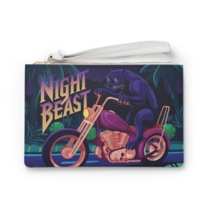 Night Beast Clutch Bag - Stylish Statement Accessory for Bikers & Fashion Lovers - Panther Jungle