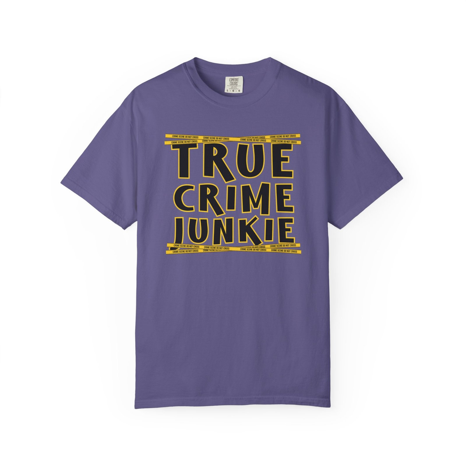 True Crime Junkie Tee - Crime Scene Tape T-Shirt - Comfort Colors 1717 - Outlaw Babes - Image 11
