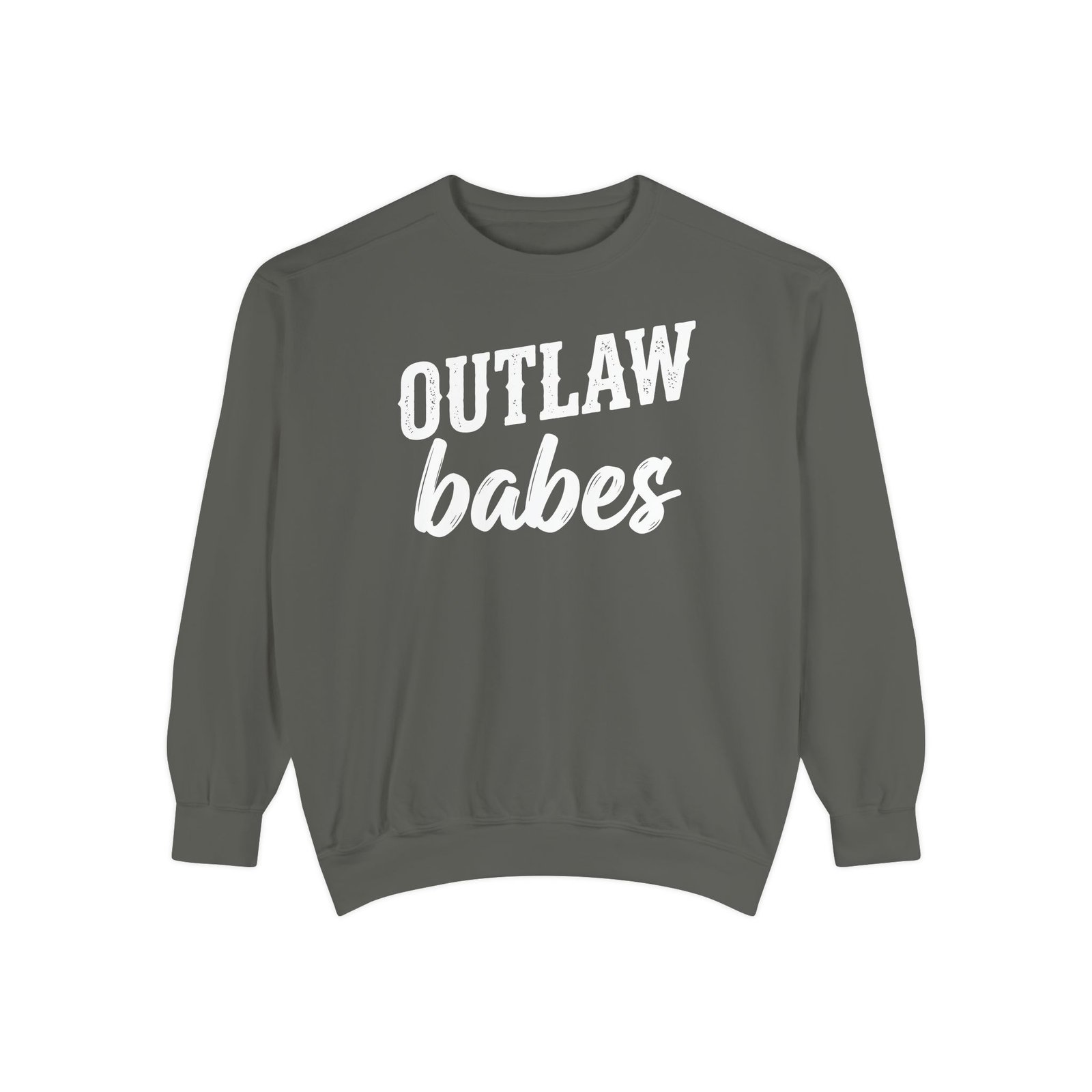 Motorcycle Sweatshirt — “OUTLAW babes” - White Text - Color Choice - Rider Crewneck - Image 14