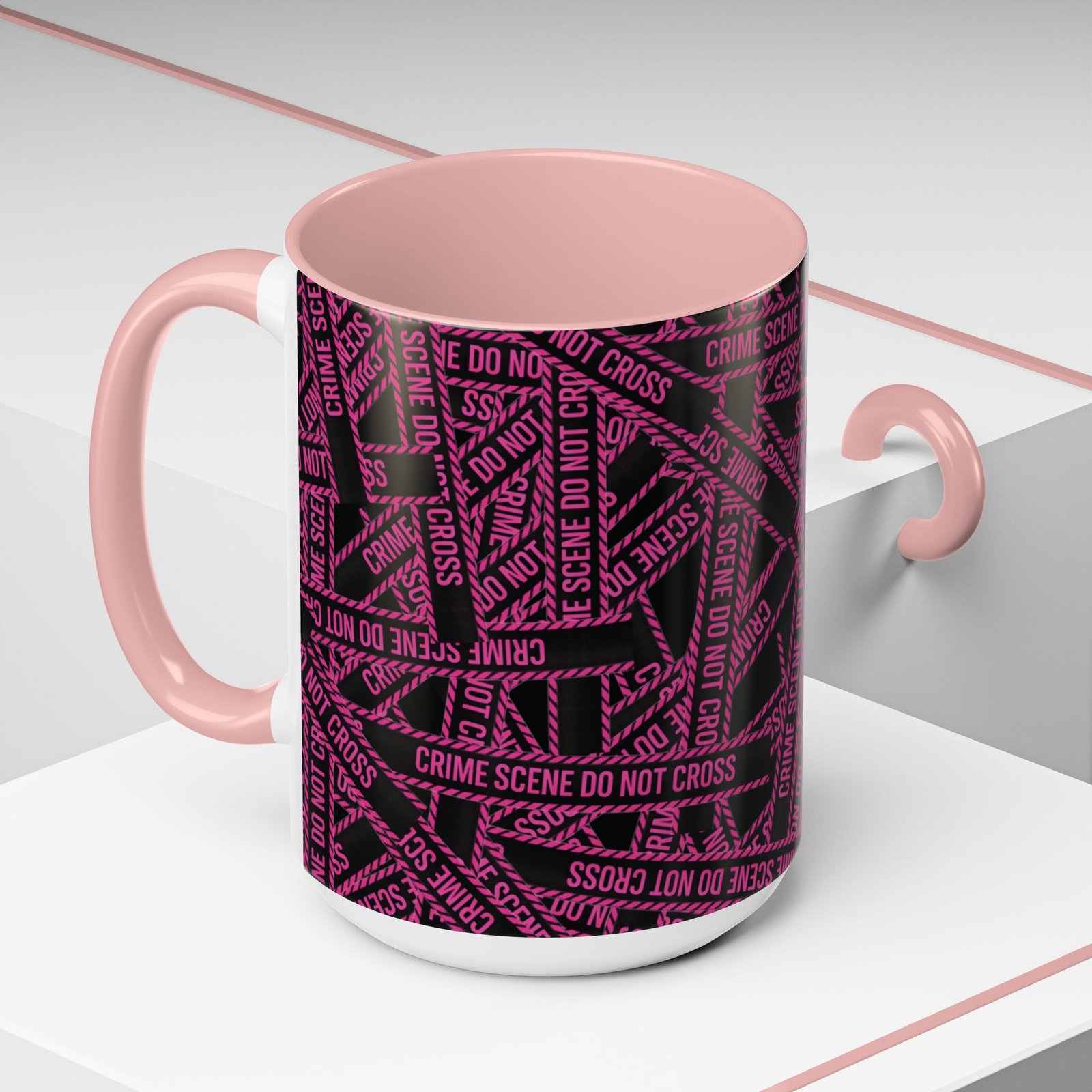 True 'Crime Scene' Tape Pattern - 'Do Not Cross' - Coffee Mug Funny - Coffee Cup (11/15oz) - Image 5